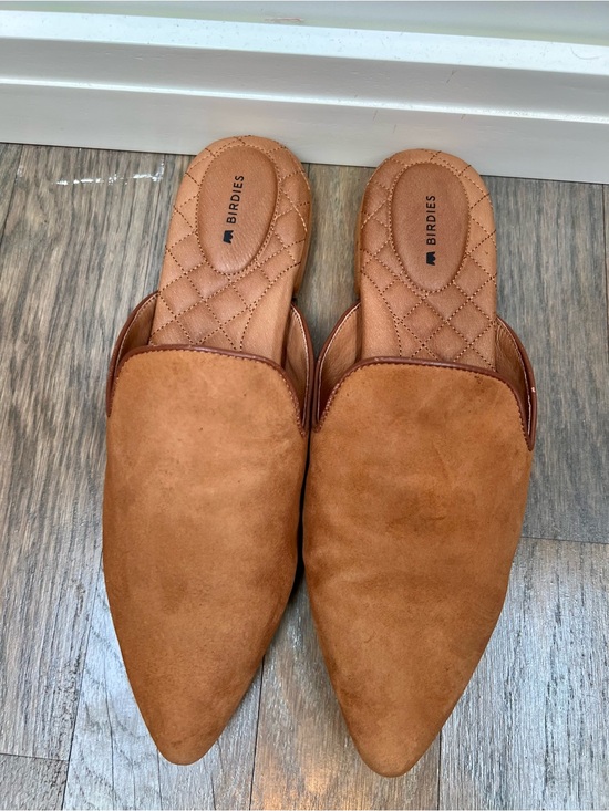 Birdies Shoes - Birdies The Lark Brown Suede Slide Mules Womens Size 8.5 Comfort Slip On Shoes